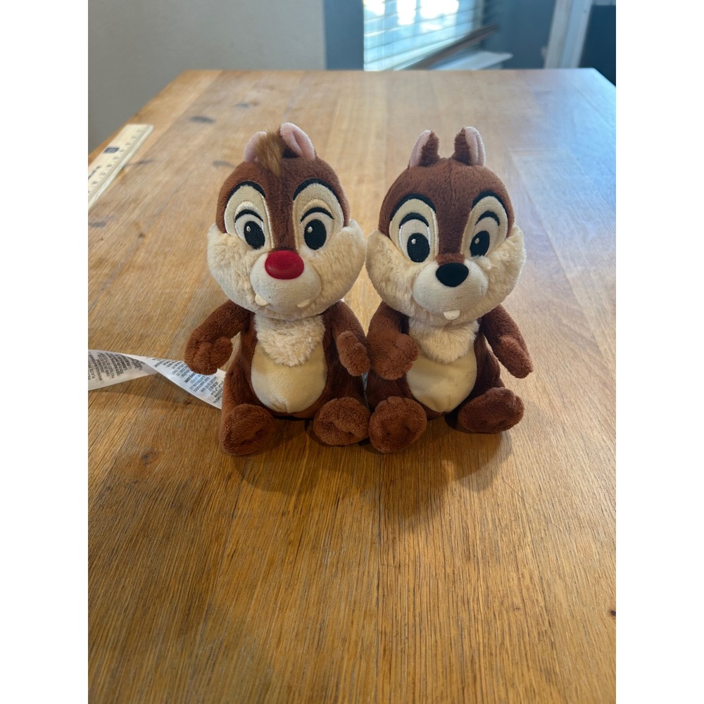 Disney Store Chip n Dale Plush Set Small 7 inch Stuffed Animal Figures